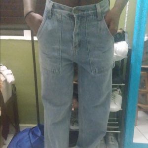 Simple society high-rise wide leg baggy jeans In XXS